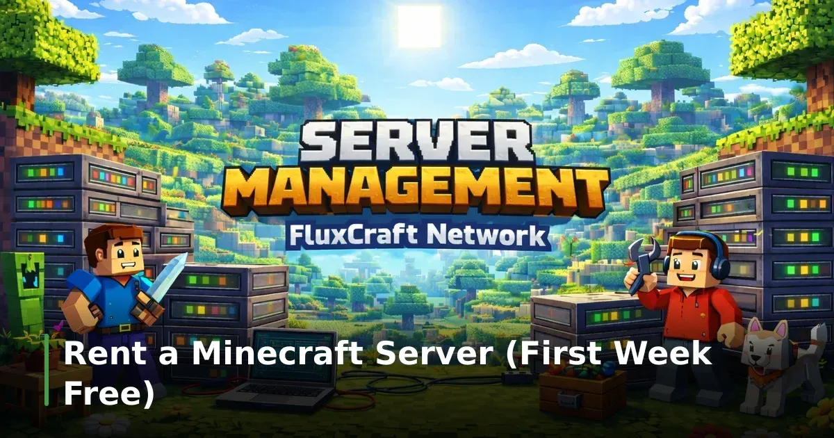 Affitta un server Minecraft (prima settimana gratis) | Flux