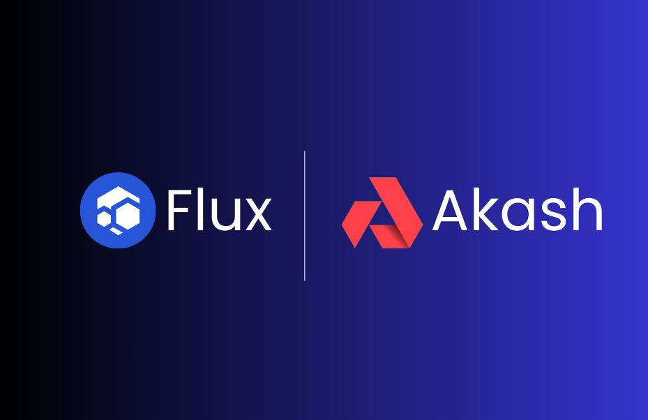 Flux and Akash partnership logo