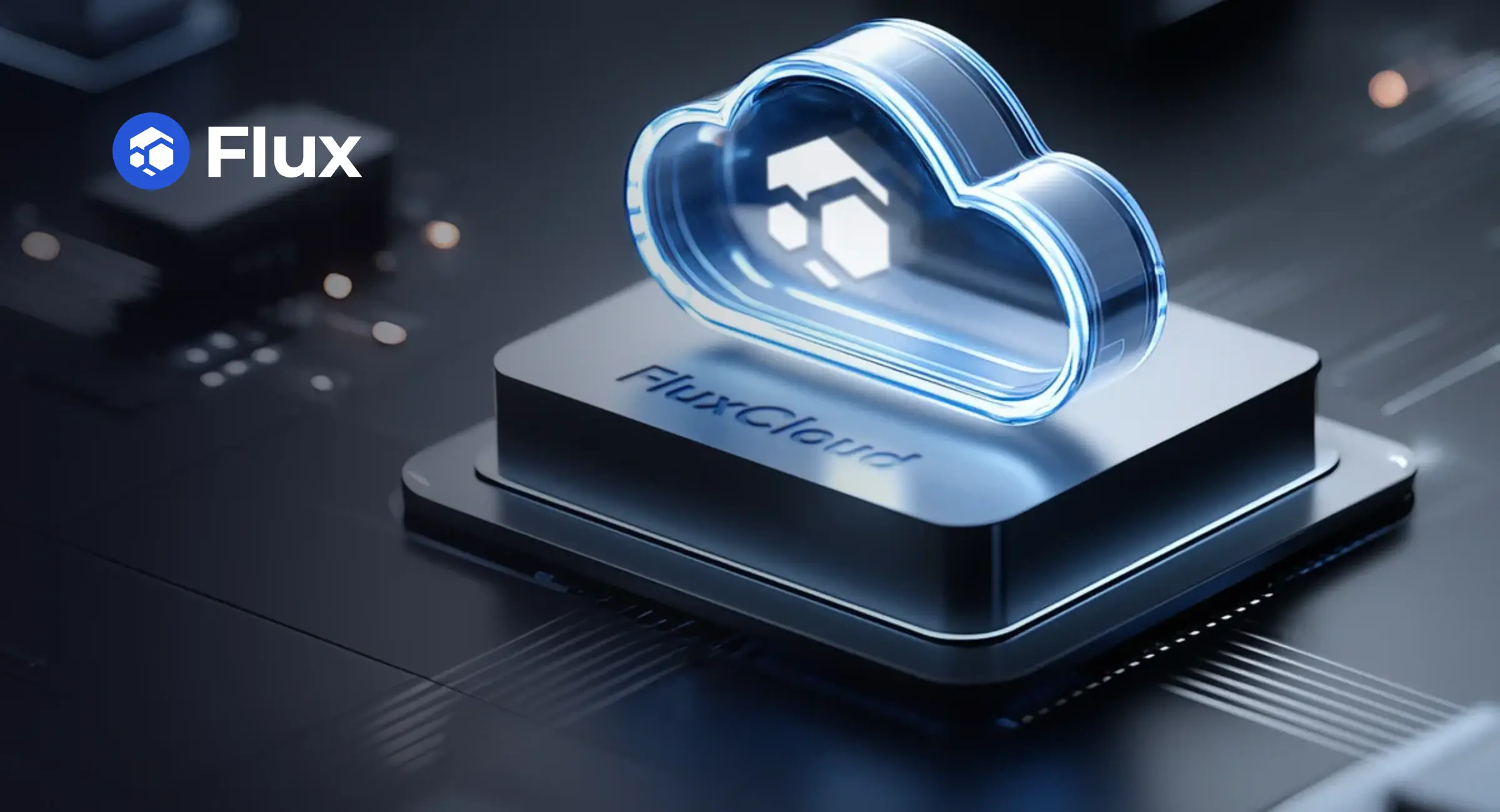 FluxCloud digital cloud computing technology logo